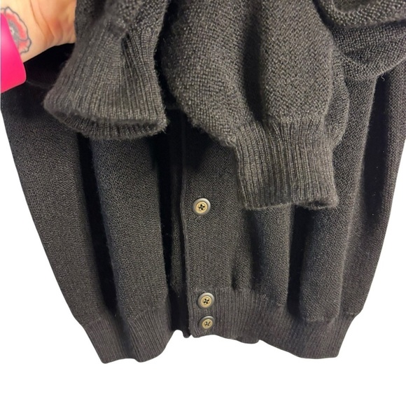 Inca Fashions Peruvian Alpaca Golf Cardigan Vintage Professional Black Men - Picture 5 of 11